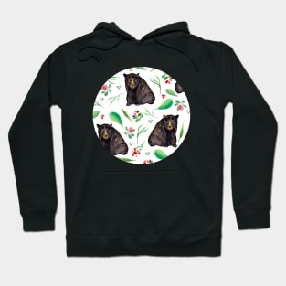 Watercolor Black Bear | Pattern | Animals Hoodie